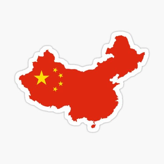 Discover China Flag Map Country