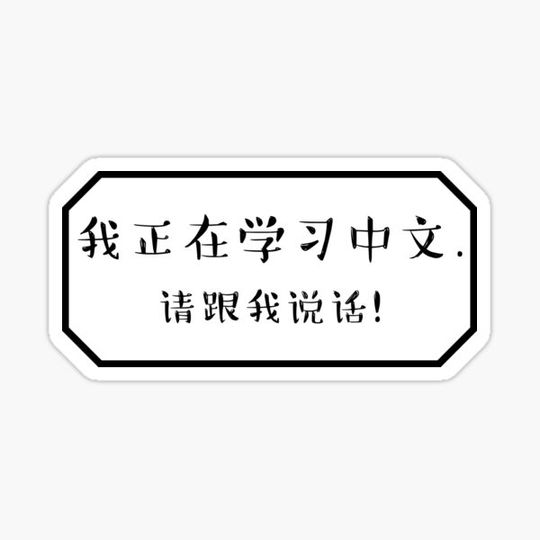 Discover I'm studying Chinese. Please speak to me!