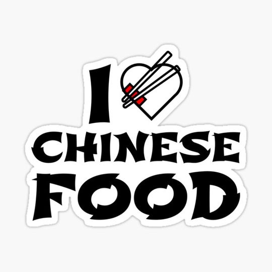 Discover I Love Chinese Food Essential Classic Sticker and Shirt Design