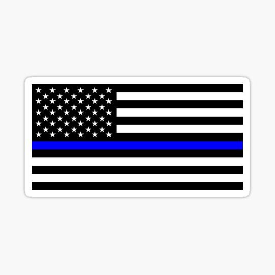 Discover police thin blue line flag