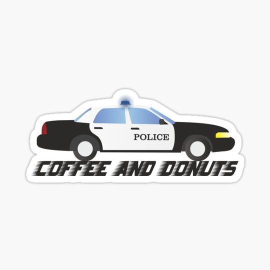 Discover Police Car Patrol Officers Like Coffee and Donuts