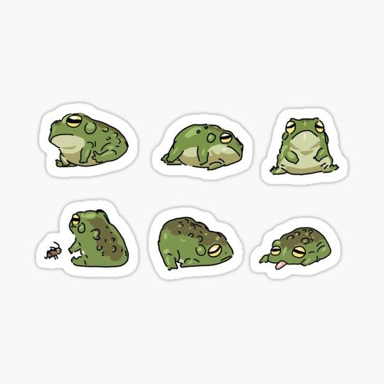 Discover frog sticker pack