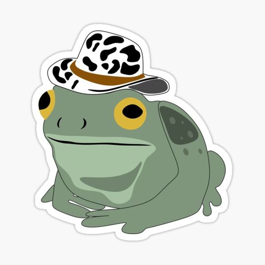 Discover frog with cowboy hat