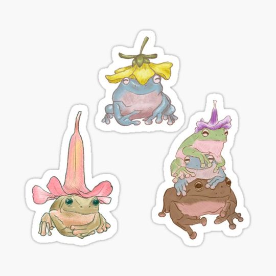 Discover cottagecore tree frogs with flowers