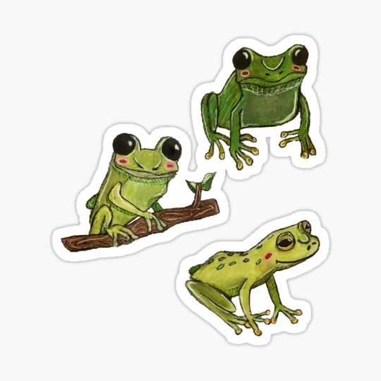 Discover Lil Watercolour froggies