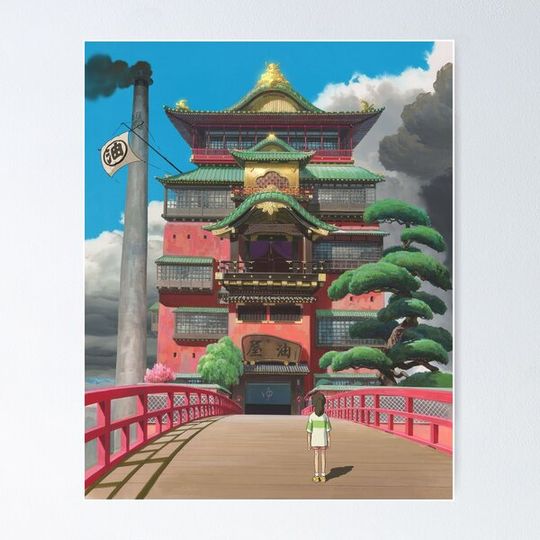 Discover Kawaii & Cute girl lost way art go -%[ghiblis]%- away dragon flying