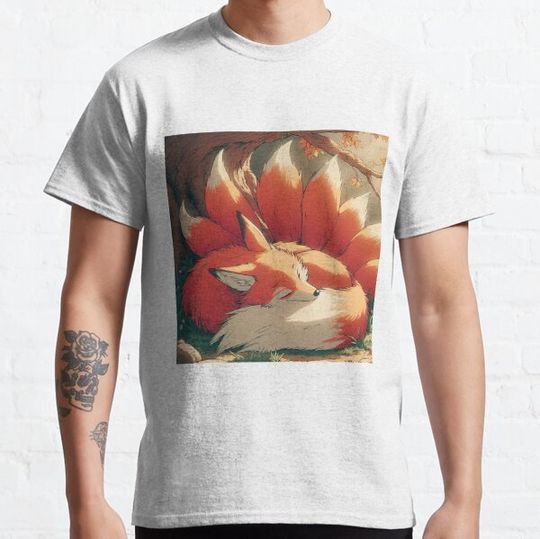 Discover nine tailed fox sleeping