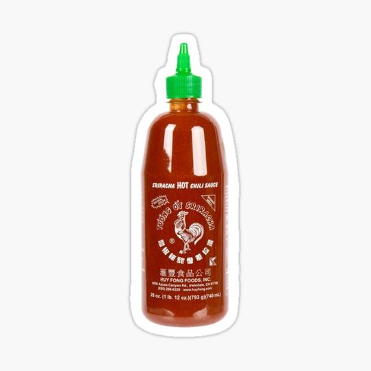 Discover Sriracha Bottle Sticker