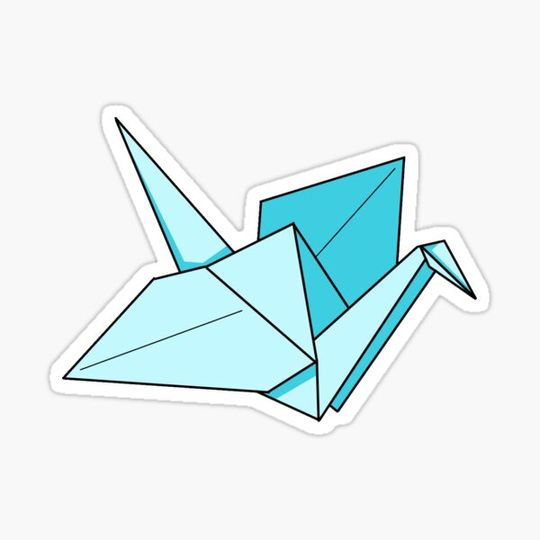 Discover Light Blue Paper Crane