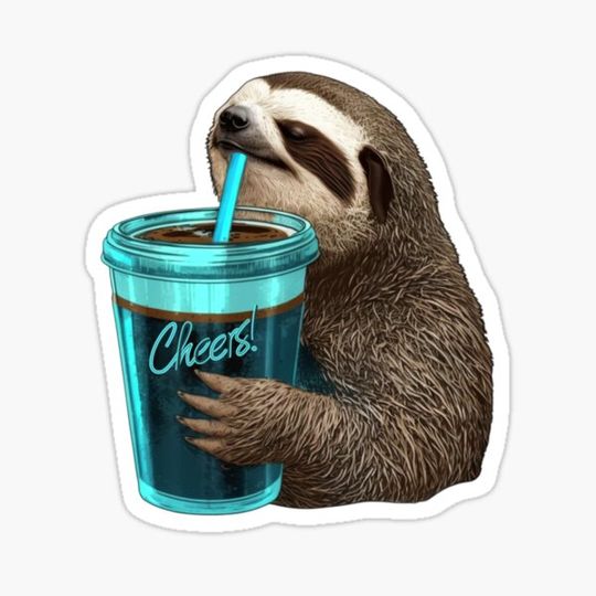 Discover Find Somone Who Cheers you like Sloth Stack, blue turcois