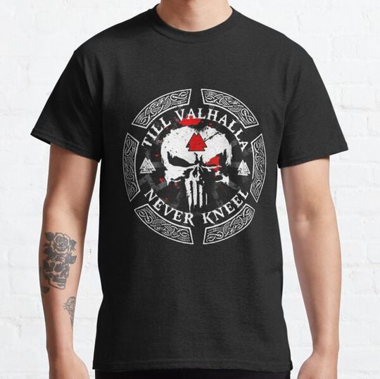 Discover Till Valhalla Never Kneel Viking Version designer