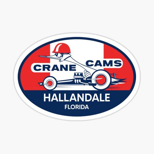 Discover Vintage Crane Cams sticker design