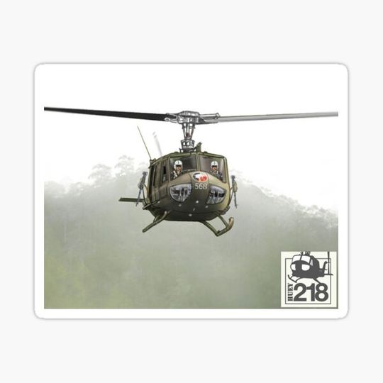 Discover A huey in flight