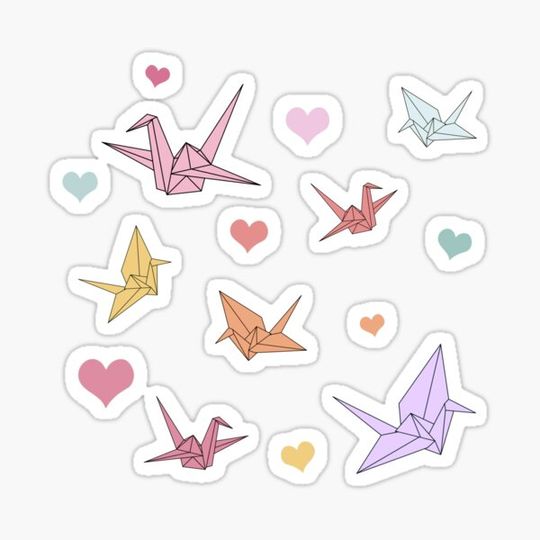 Discover Coral Shop Paper Crane Doodle Pack