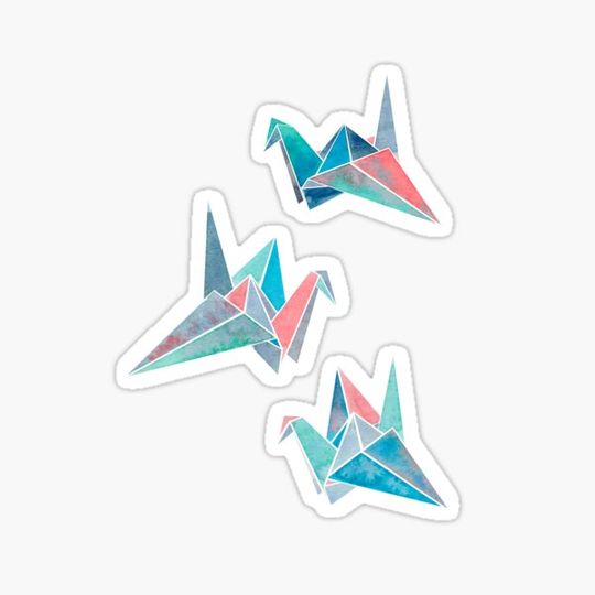 Discover Origami Cranes in Watercolor