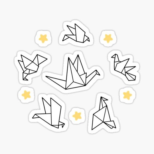 Discover Wishing Upon White Origami Birds Pack