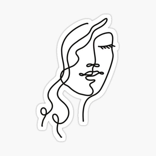 Discover One Lined Art Woman illustration