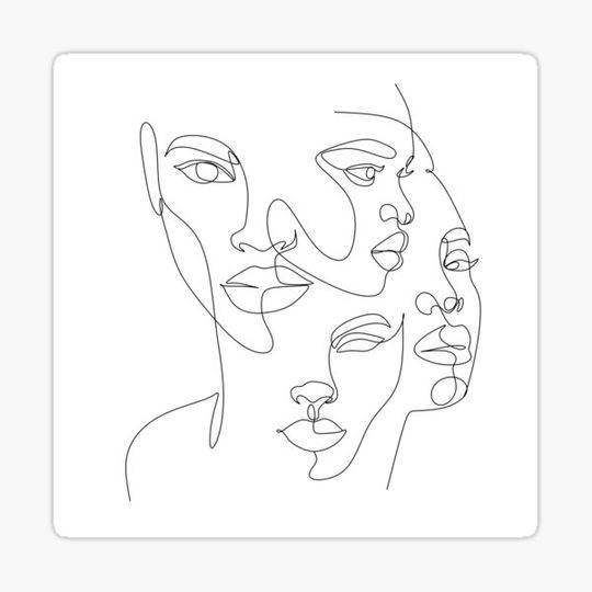 Discover Black Woman Portrait Line Drawing, Afro Woman, African American Woman Line Art, Art Print, Minimalist Portrait. Feminism