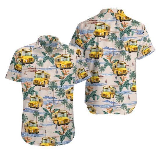 Discover Car Bus Summer Time Hawaiian Shirt