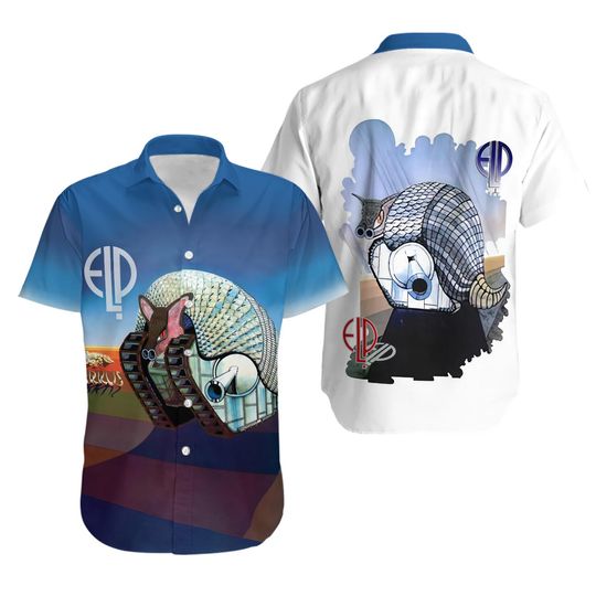 Discover ELP Tarkus Hawaiian Shirt, Button Down, Music Lovers Shirt