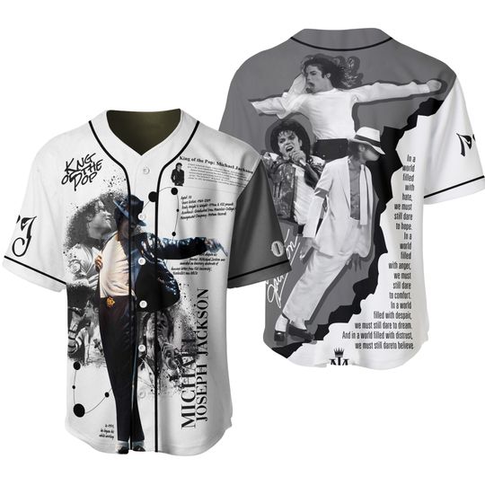 Discover Personalized Michael Jackson 3D Jersey - King of Pop Tribute Shirt