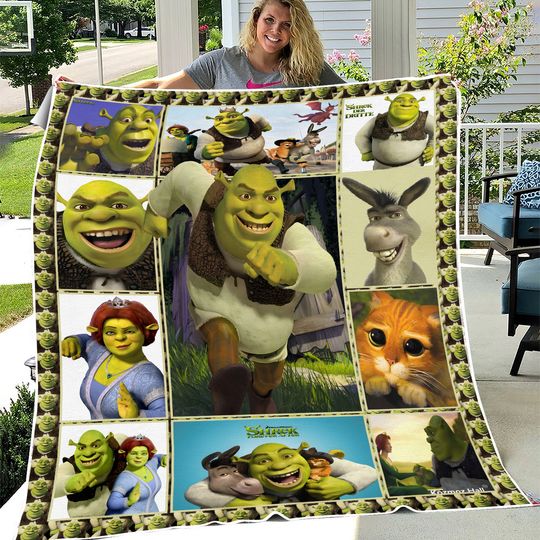 Discover Shrek Movie Fleece Blanket Featuring Characters