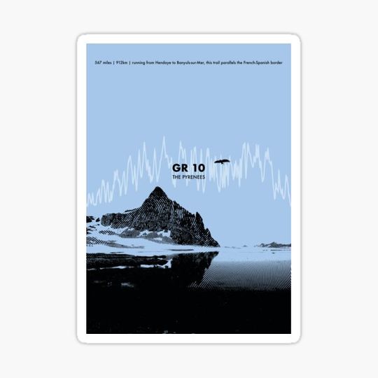 Discover The GR 10 Elevation Art - Blue