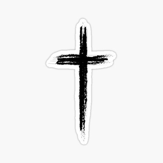 Discover Black Christian Cross - Minimalist Artistic Lines