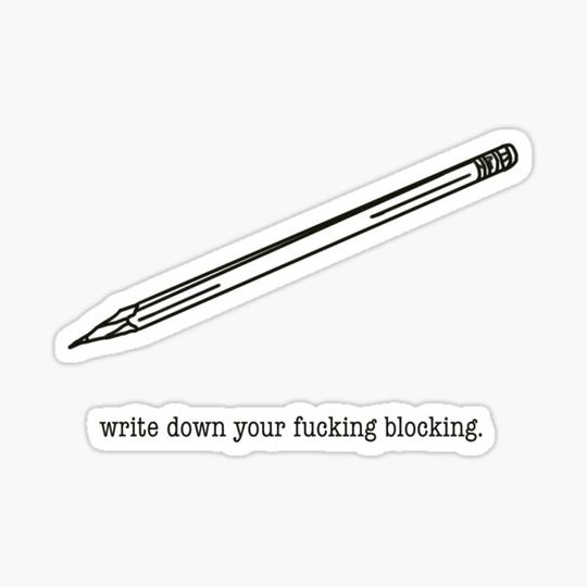 Discover Pencil “Write Down Your Blocking” Illustration