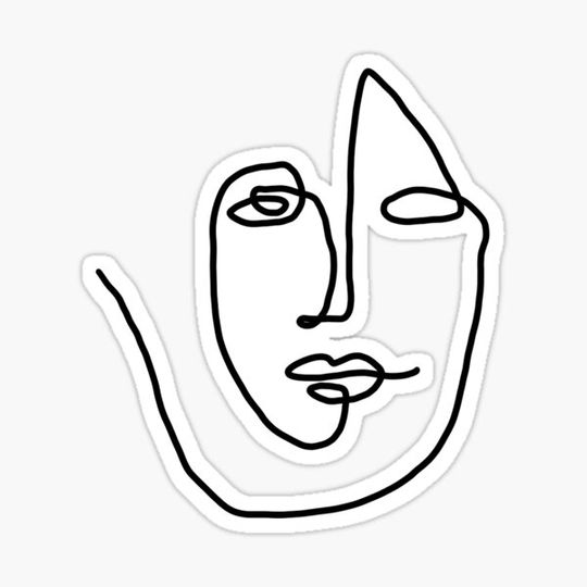 Discover line art face