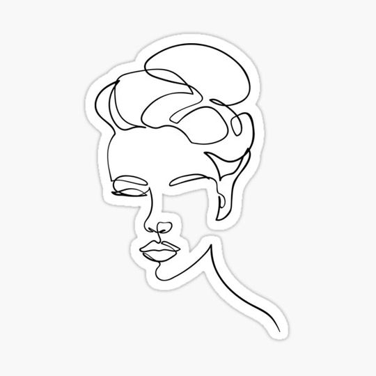 Discover Black Line Art , Woman Line Draw Illustration