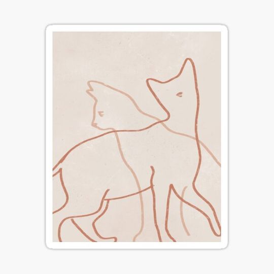 Discover Cats Line Art Minimal