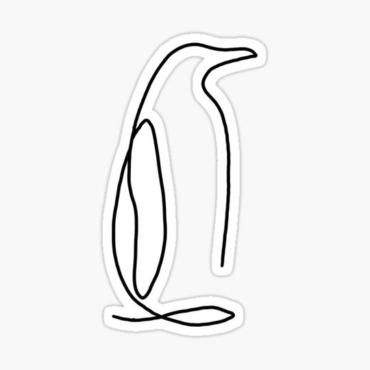 Discover Line Art Penguin