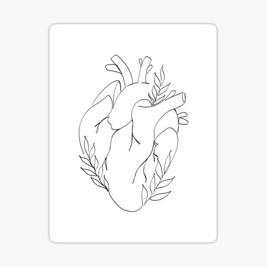 Discover Heart One Line Art