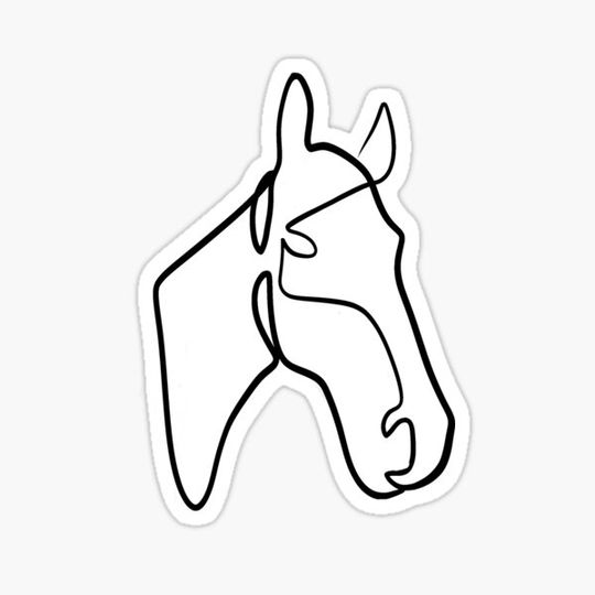 Discover Horse lineart one line