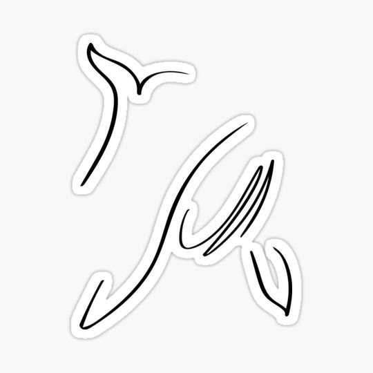 Discover Whale Line Art - Minimalist
