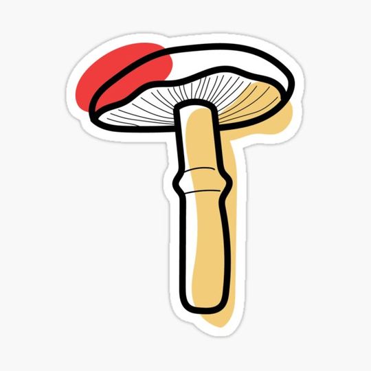 Discover Abstract Mushroom Line Art I