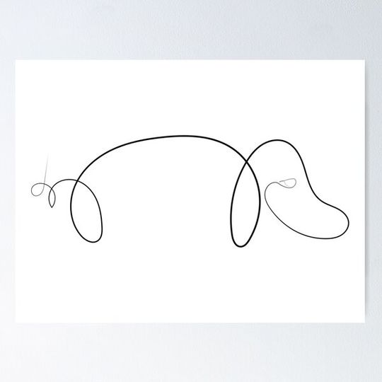Discover Dog Puppy | One Line Artist | Minimal Art | One Line Art | Minimalist