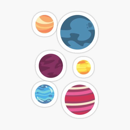Discover Colorful aesthetic planets