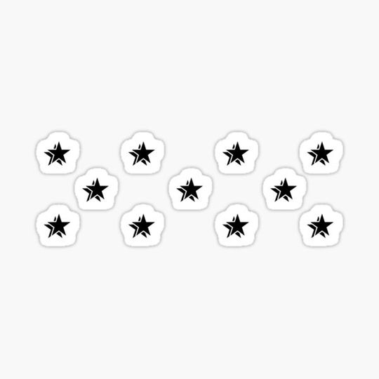 Discover black stars sticker