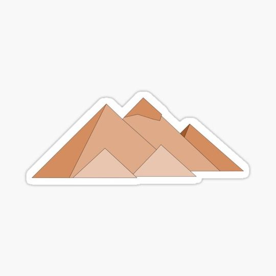 Discover Pyramids at Giza Necropolis Line Drawing