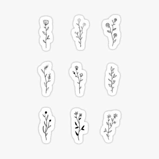 Discover Flower Doodles Set