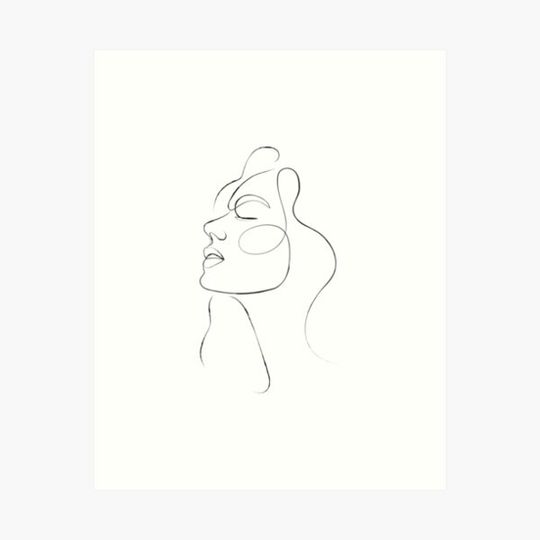 Discover One Line Continuous Woman's Face