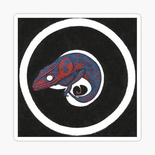 Discover Chameleon logo, geometric, vector, symmetrical, minimalism