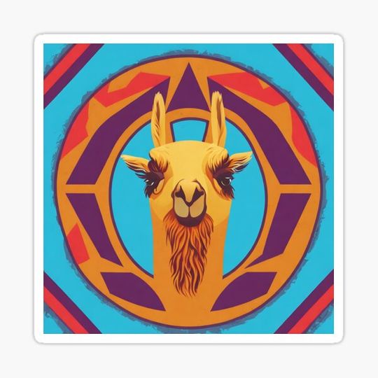 Discover Llama logo, geometric, vector, symmetrical, minimalism