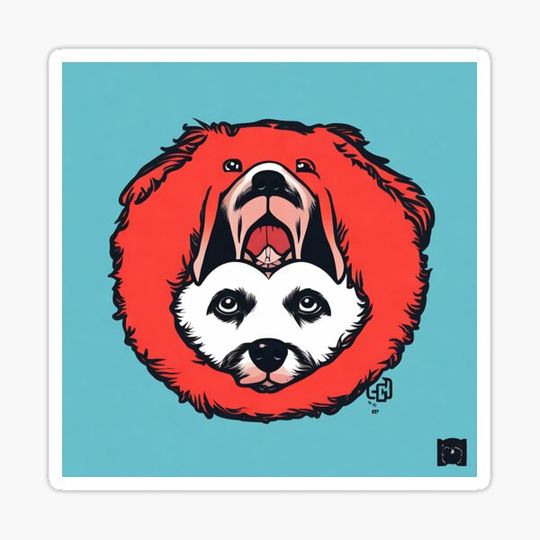 Discover Dog logo, geometric, vector, symmetrical, minimalism