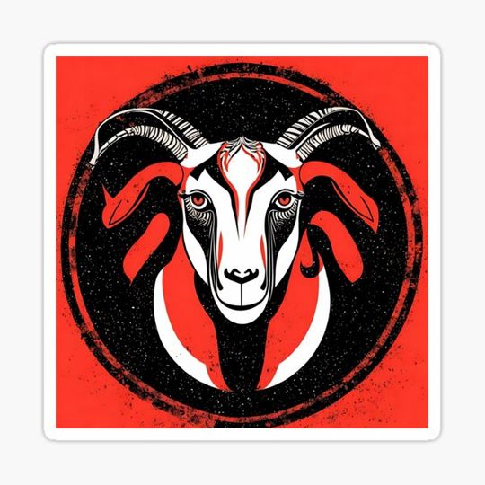 Discover Goat logo, geometric, vector, symmetrical, minimalism