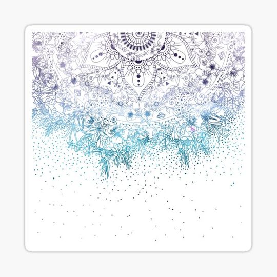 Discover Elegant floral mandala and confetti image