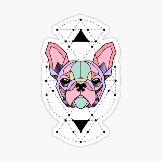 Discover French Bulldog Geometric - Pink