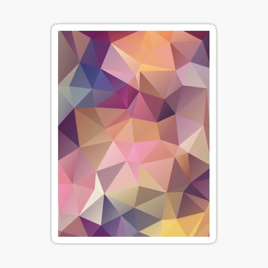 Discover Abstract background of triangles polygon wallpaper in multicolor